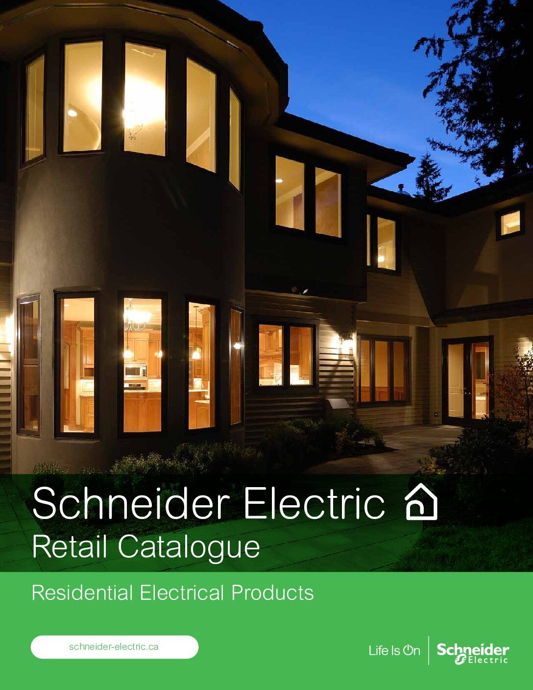 A schneider electric retail catalogue with a picture of a house
