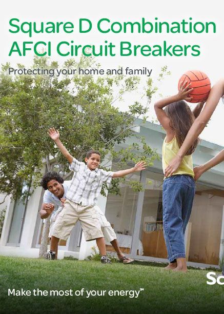An advertisement for square d combination afci circuit breakers