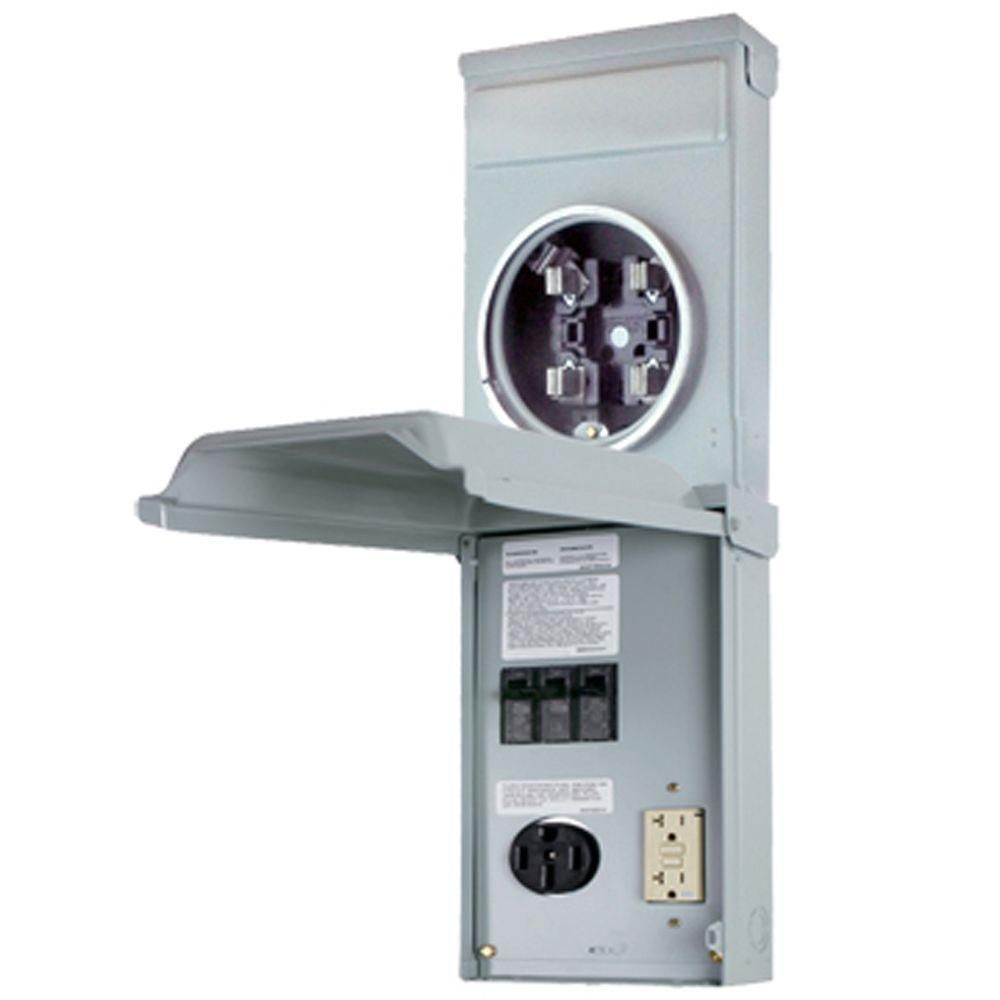 A picture of a electrical box with a meter on top of it.