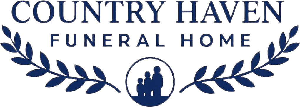 The logo for sample funeral home is shown on a white background.