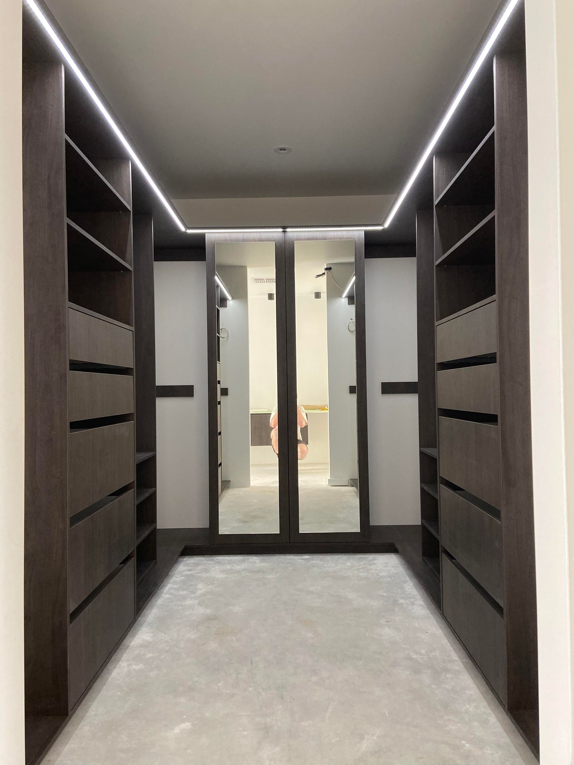 Walk In Wardrobe, With LED Strip Lighting Perth