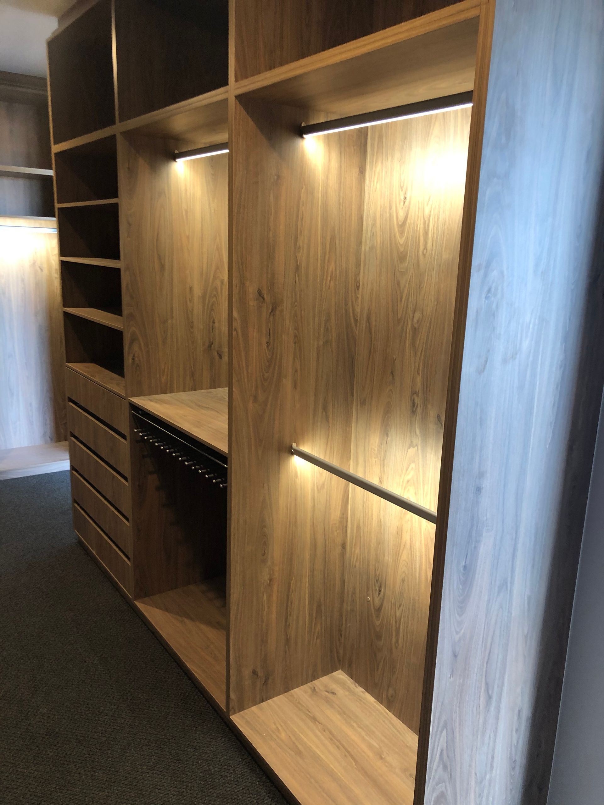 Walk In Wardrobe, With LED Lighting Perth