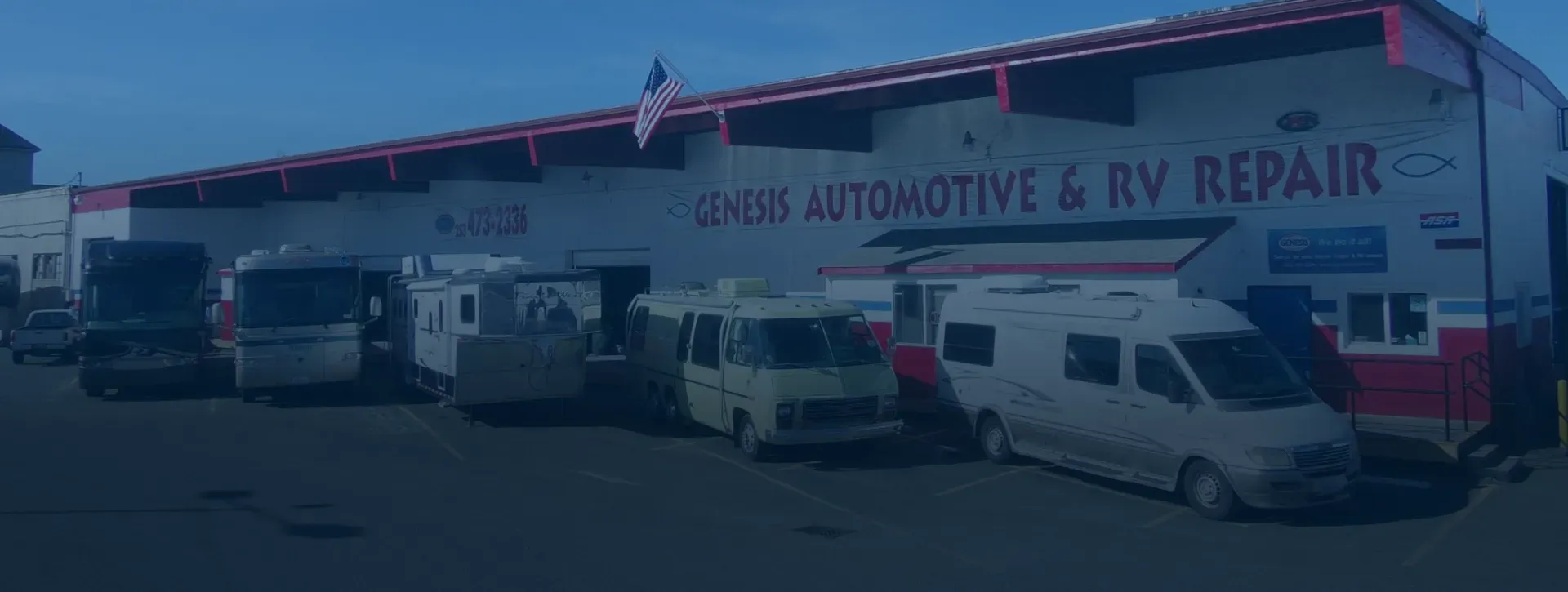 Outside of our shop located in Tacoma, WA | Genesis Automotive and RV Repair