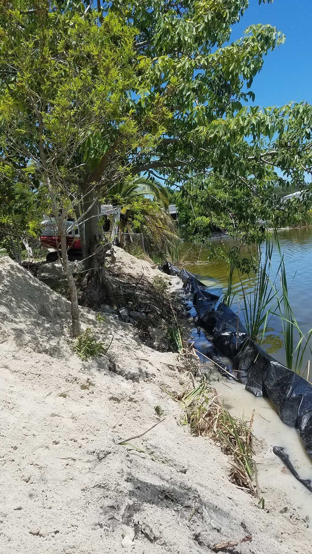 Pond Rip Rap Construction — Alva, FL — Campions Landscaping & Grading, Inc.