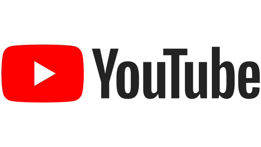 El logotipo de YouTube es rojo y negro sobre un fondo blanco.