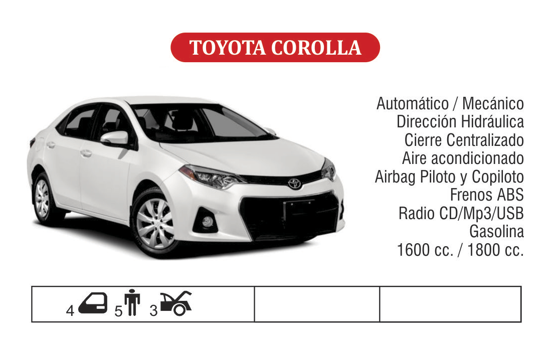 peru rent  toyota corolla