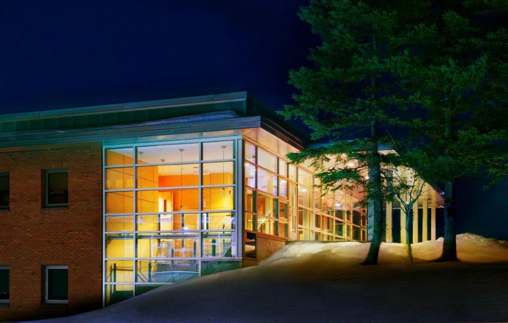 Community National Bank Exterior Night Time Finished Project