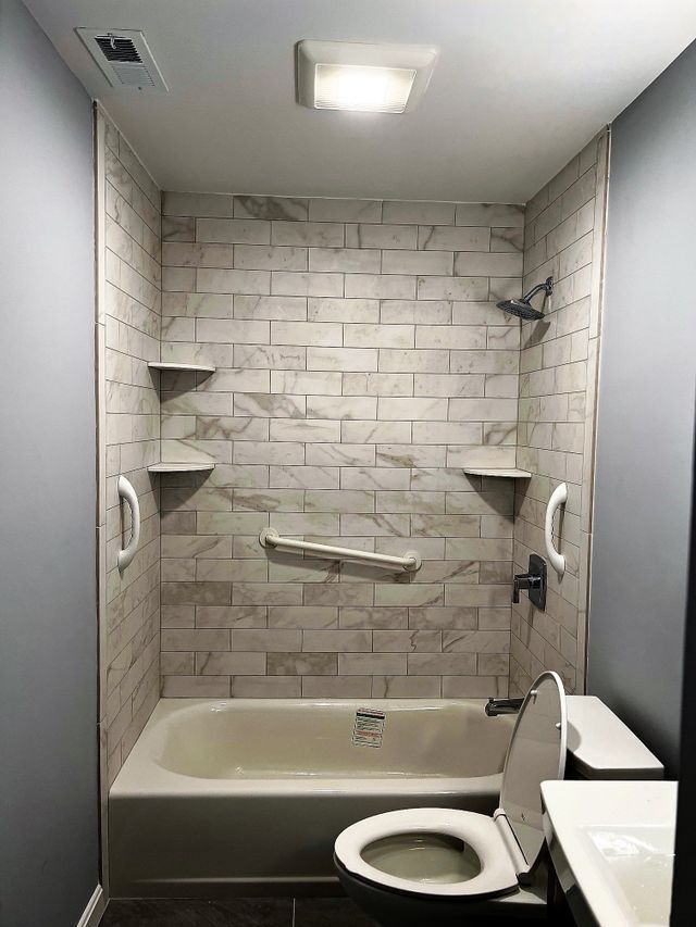 Bathroom with shelf on wall - Mendon, MA | American Bath Works