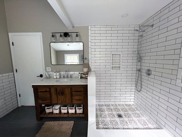 Shower part of bathroom angle two - Mendon, MA | American Bath Works