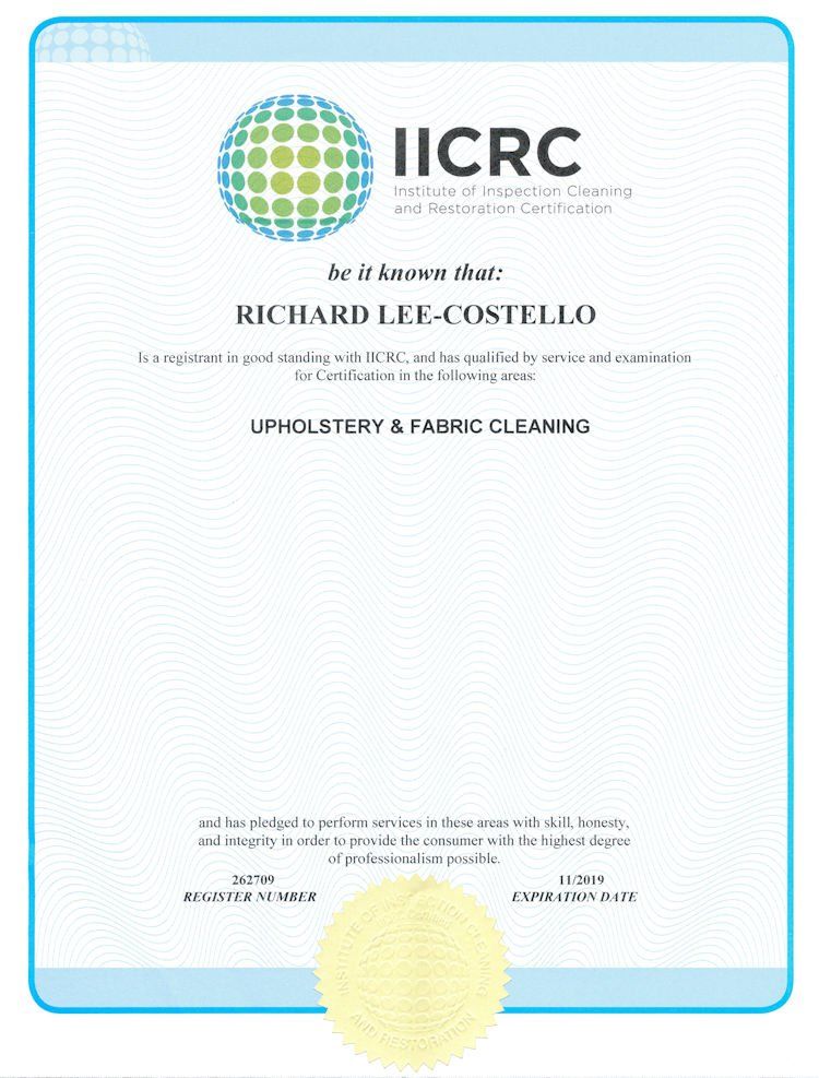 IICRC Certified Upholstery and Fabric Cleaner