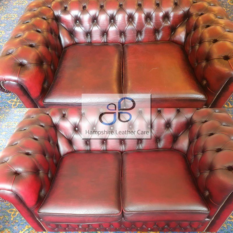 Leather Chesterfield Restoration Southampton