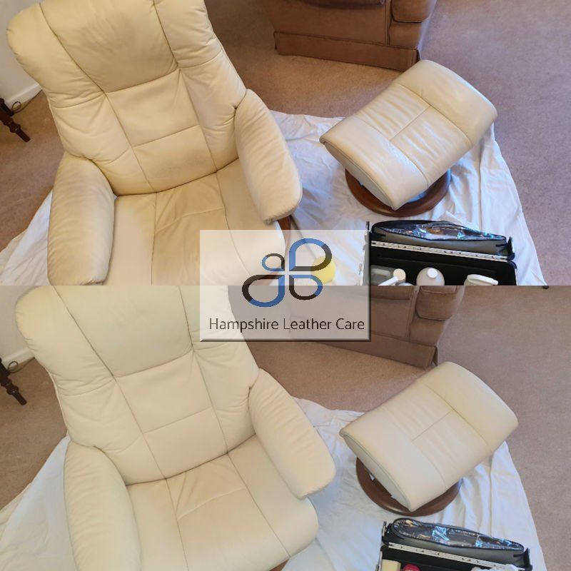 Stressless leather chair cleaning Southampton