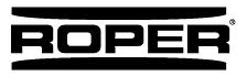 A black and white logo for roper on a white background.