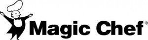 A black and white logo for magic chef