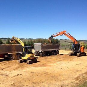 Earthmoving Equipment Truck On Site — C & E Earthmoving in Moss Vale, NSW