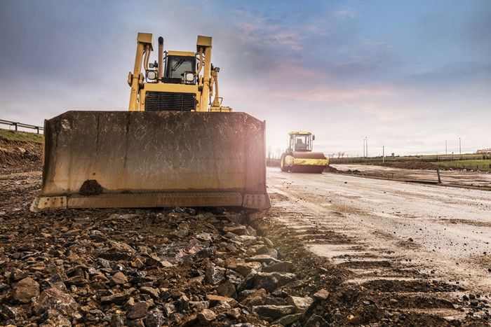 Bulldozer In The Construction Of A Road — C & E Earthmoving in Moss Vale, NSW