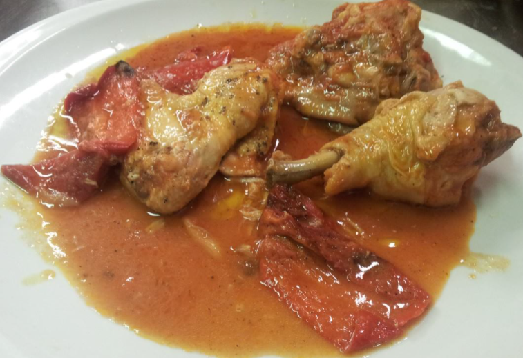pollo con peperoni