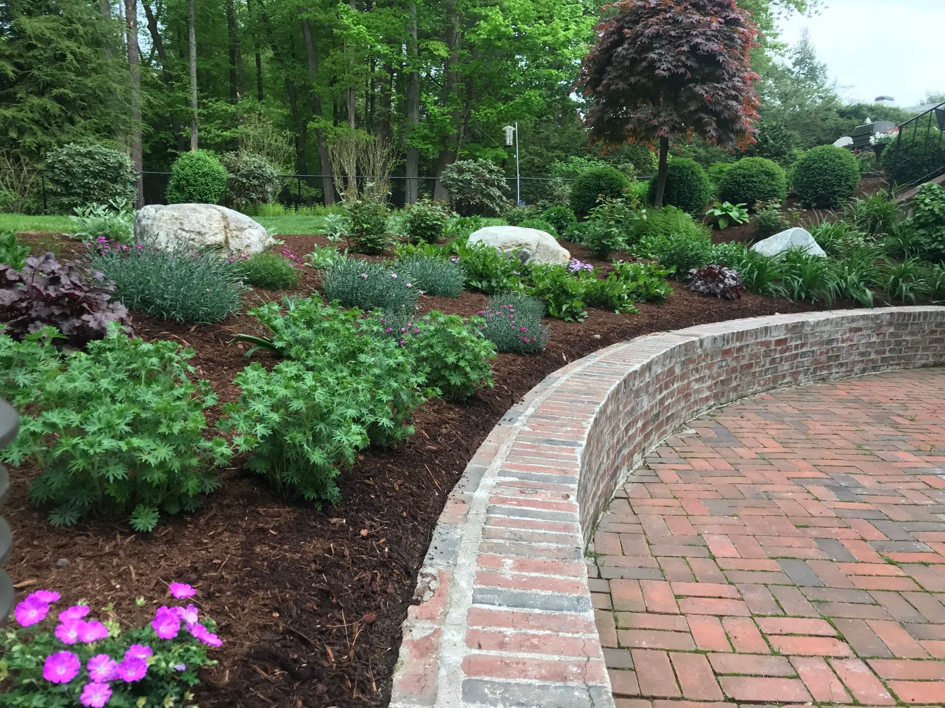 Retaining wall and landscape design in East Longmeadow, MA done by By Design Landscape Concepts