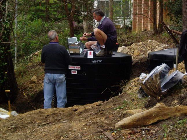 Installation of Wastewater Tank by Two Professionals — Wastewater Treatment System in Nowra, NSW