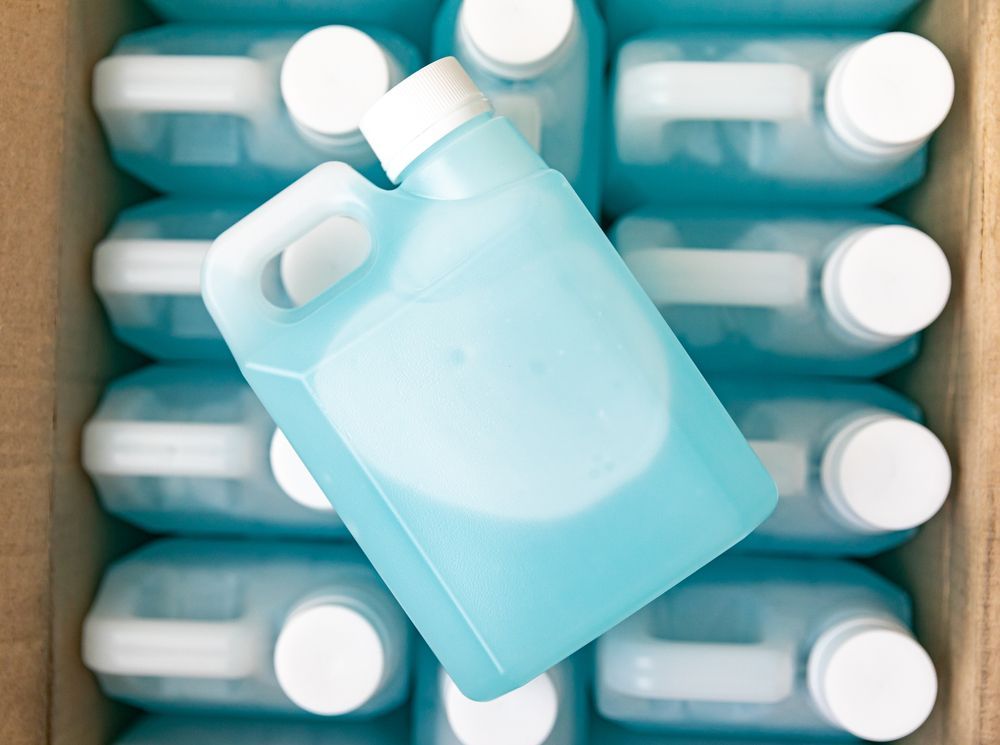 Box of Blue Bottles — Wastewater System Parts in Nowra, NSW
