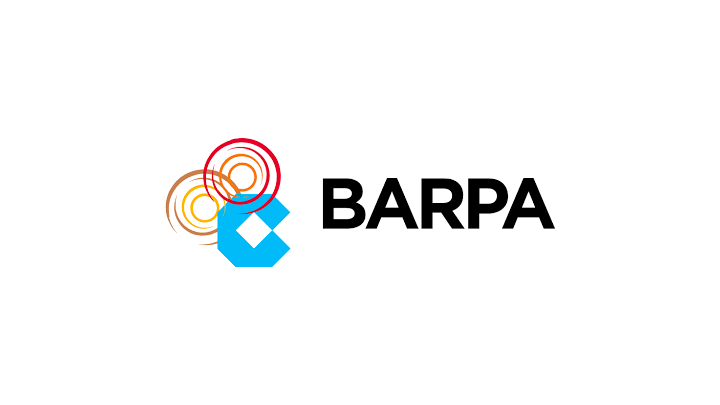 BARPA logo with colorful circular icon and black text on white background