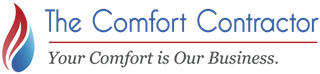 A logo for a company called the comfort contractor