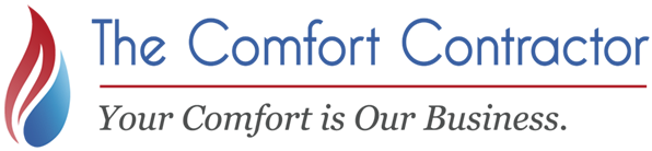 A logo for a company called the comfort contractor