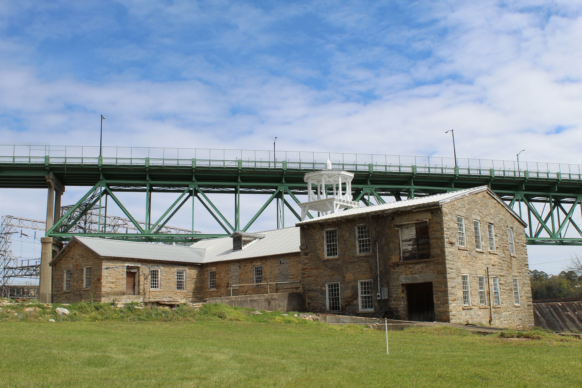 The Tallassee Confederate Armory stands tall with new corrugated metal roof