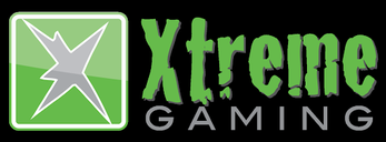 A green and white logo for xtreme gaming