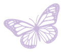 Mariposa lavanda con patrones de alas detallados.