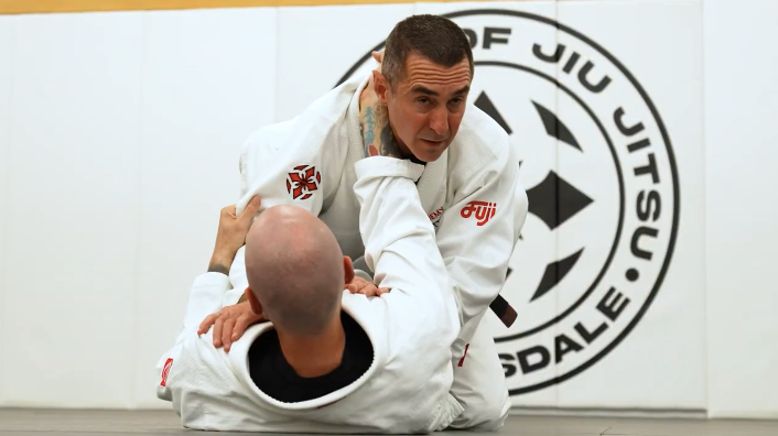 Beginners drilling Jiu-Jitsu fundamentals at Academy of Jiu-Jitsu Scottsdale in Scottsdale, AZ.