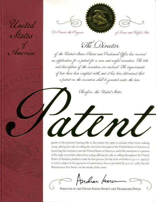 Patent book cover