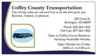 Image of Coffey County Transportation business card training