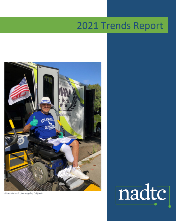 Public Transportation and Passengers with Alzheimer’s or Dementia cover showing a person in a wheelchair boarding a bus