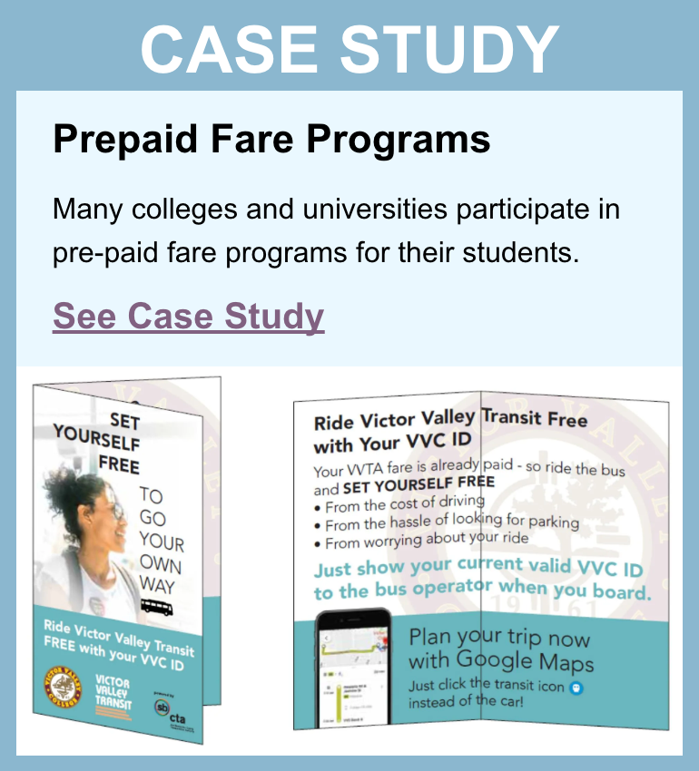 Brochure on prepaid fair programs with teal and white background displaying text.