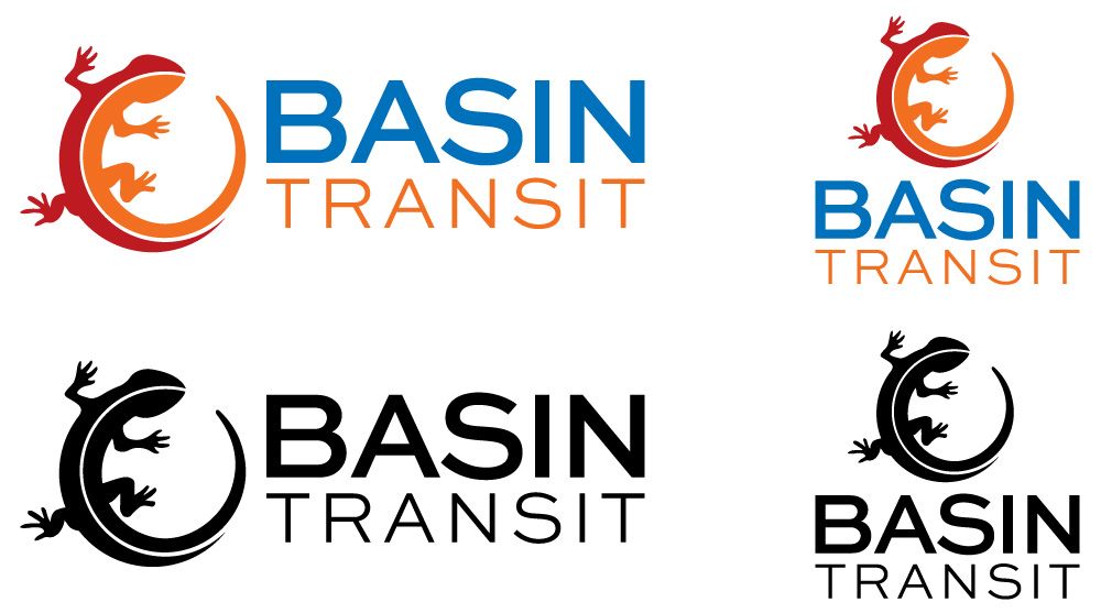 Basin Transit Logo samples in color and black and white