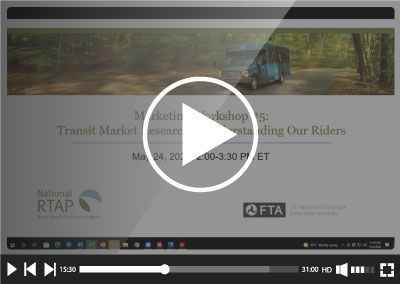 Transit Market Research - Understanding Our Riders webinar