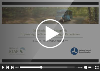 Improving the Transit Passenger Experience webinar