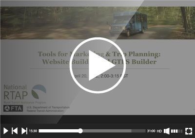 Tools for Marketing & Trip Planning: Website Builder & GTFS Builder webinar