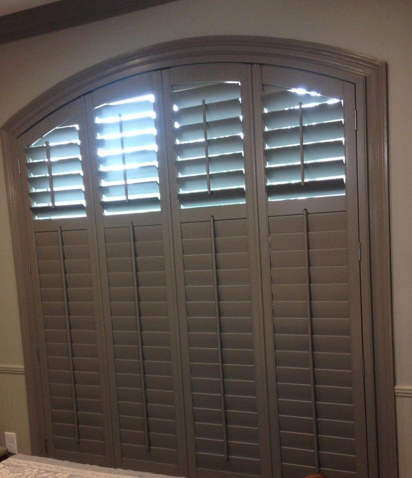 Light Brown Wooden Shutters — Denham Springs, LA — Blinds By Tones & Textures