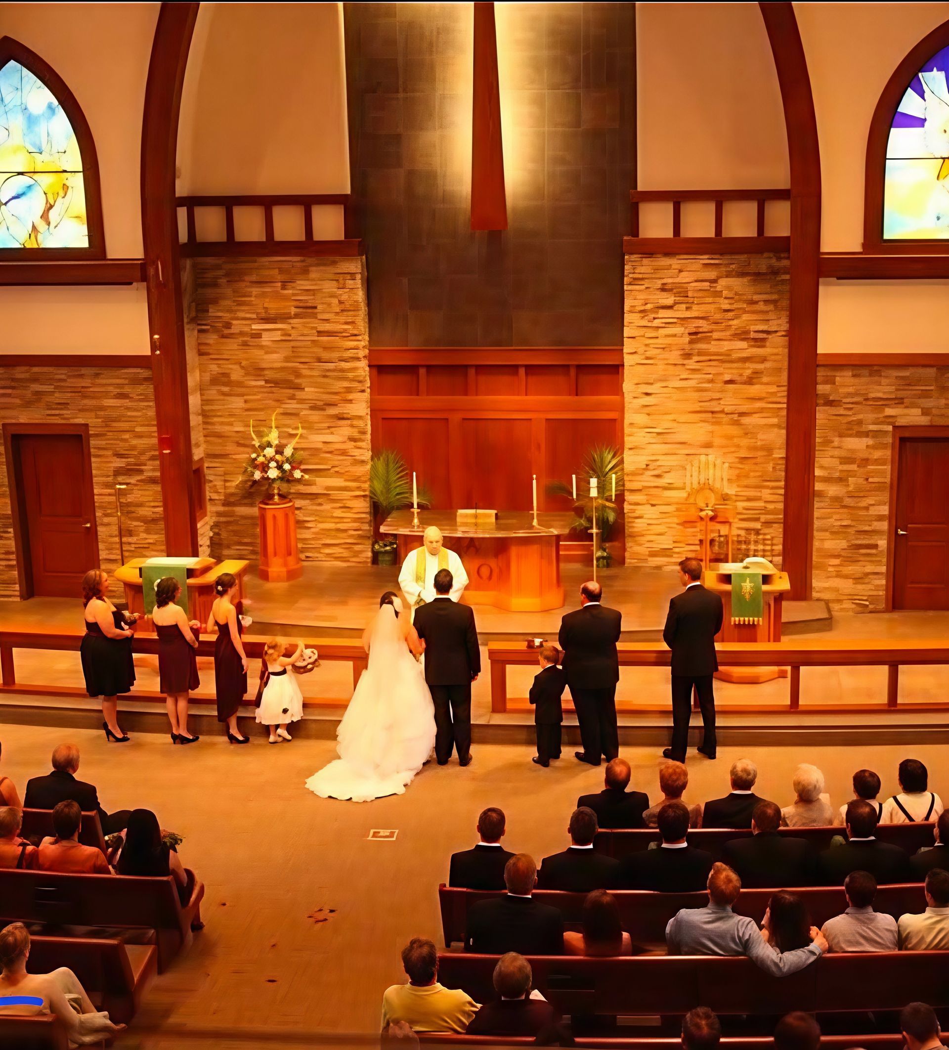 Wedding ceremony at Hope Lutheran Church 