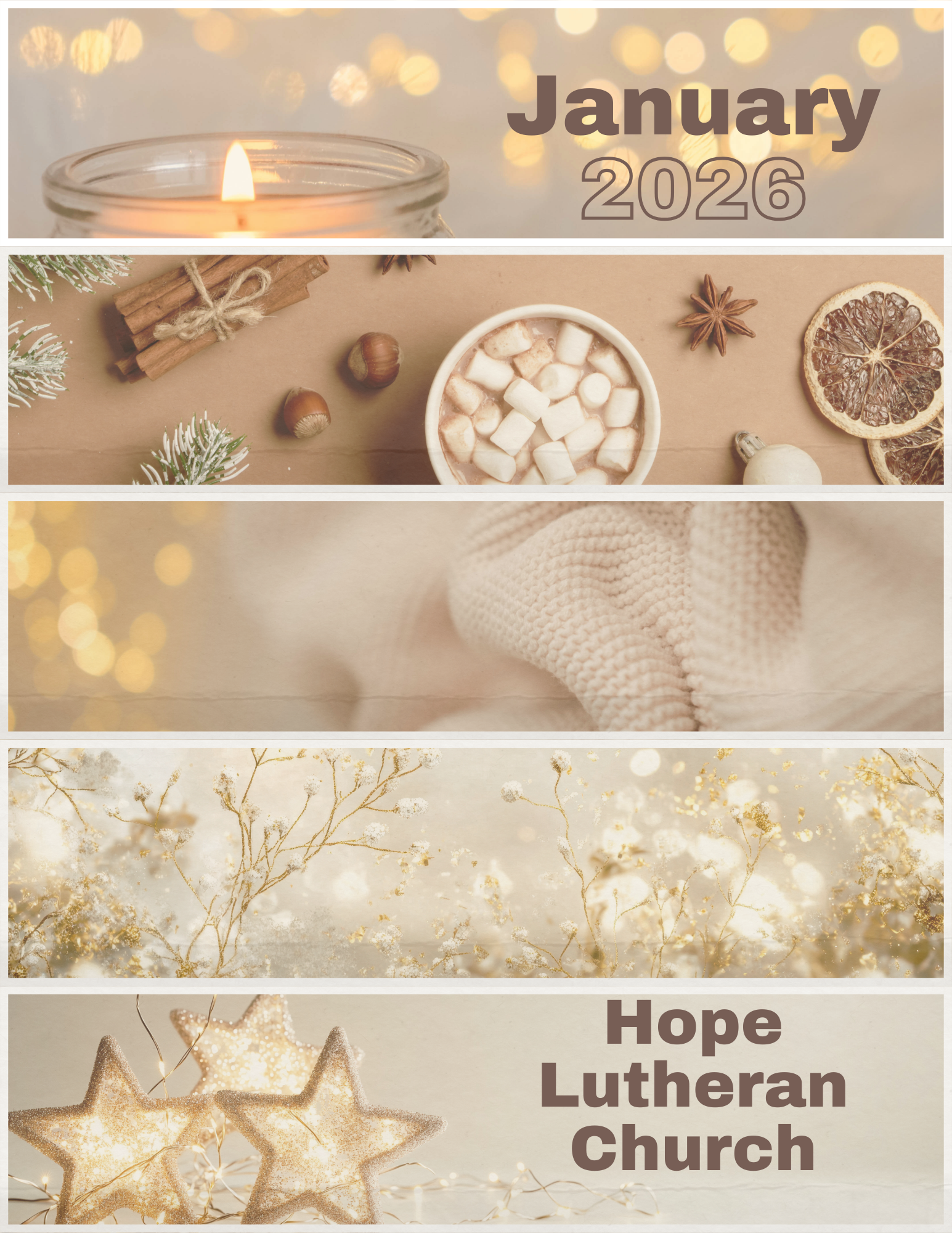 Monthly newsletter at Hope Lutheran Church