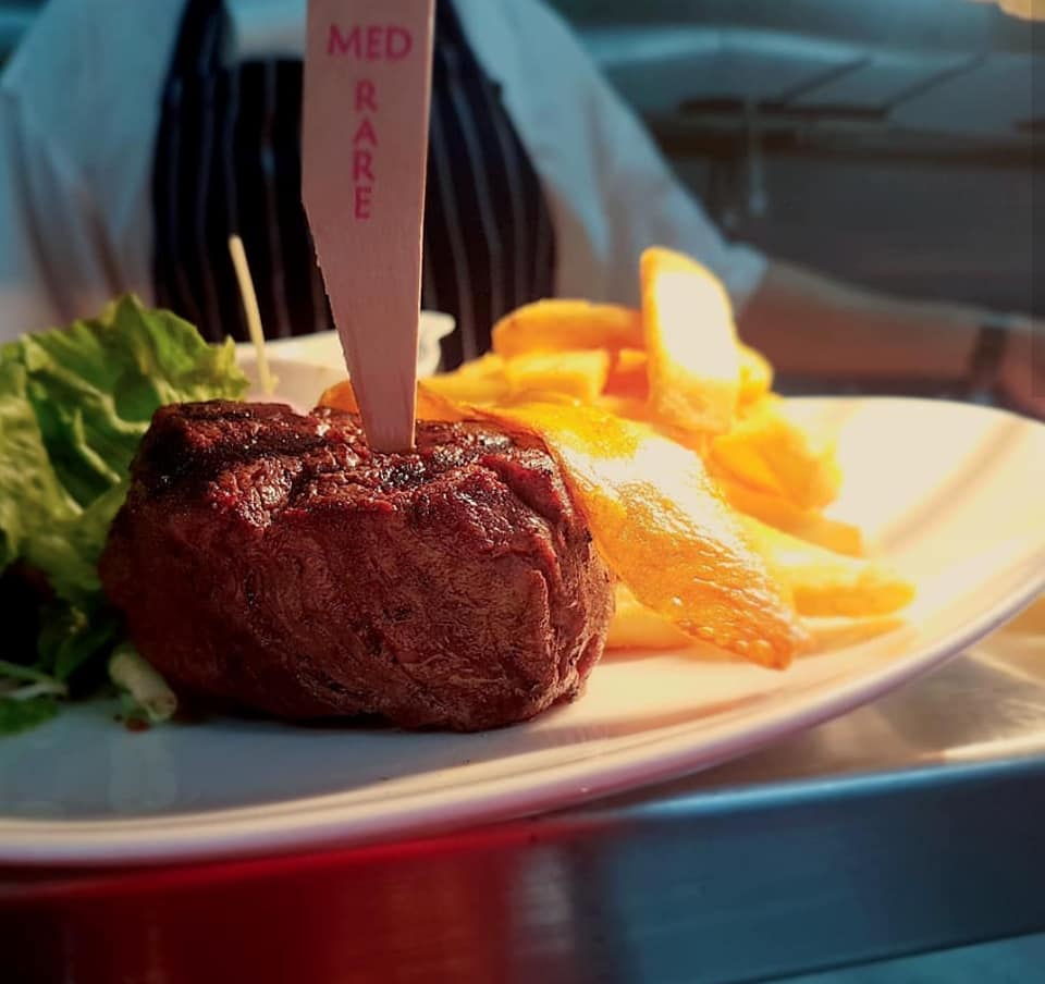 Steak with a