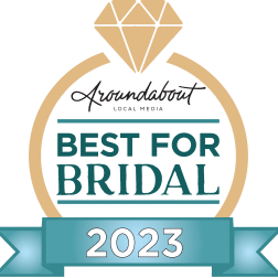 A logo for aroundabout local media best for bridal in 2023