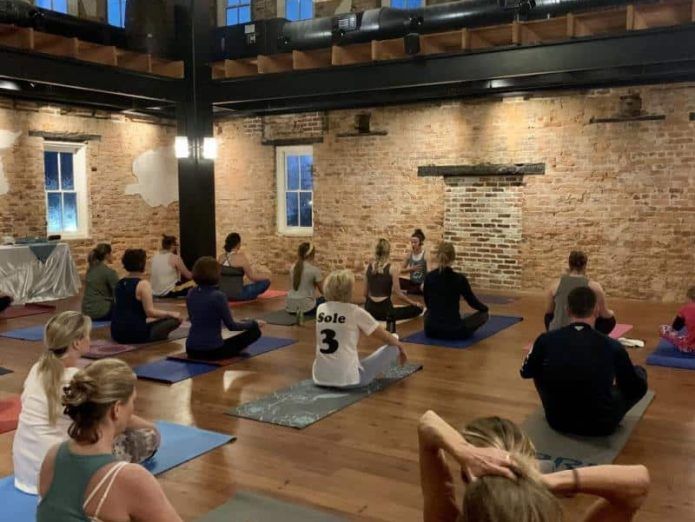 Yoga With Backbends and Brews Hosted At the Cowan Historic Mill