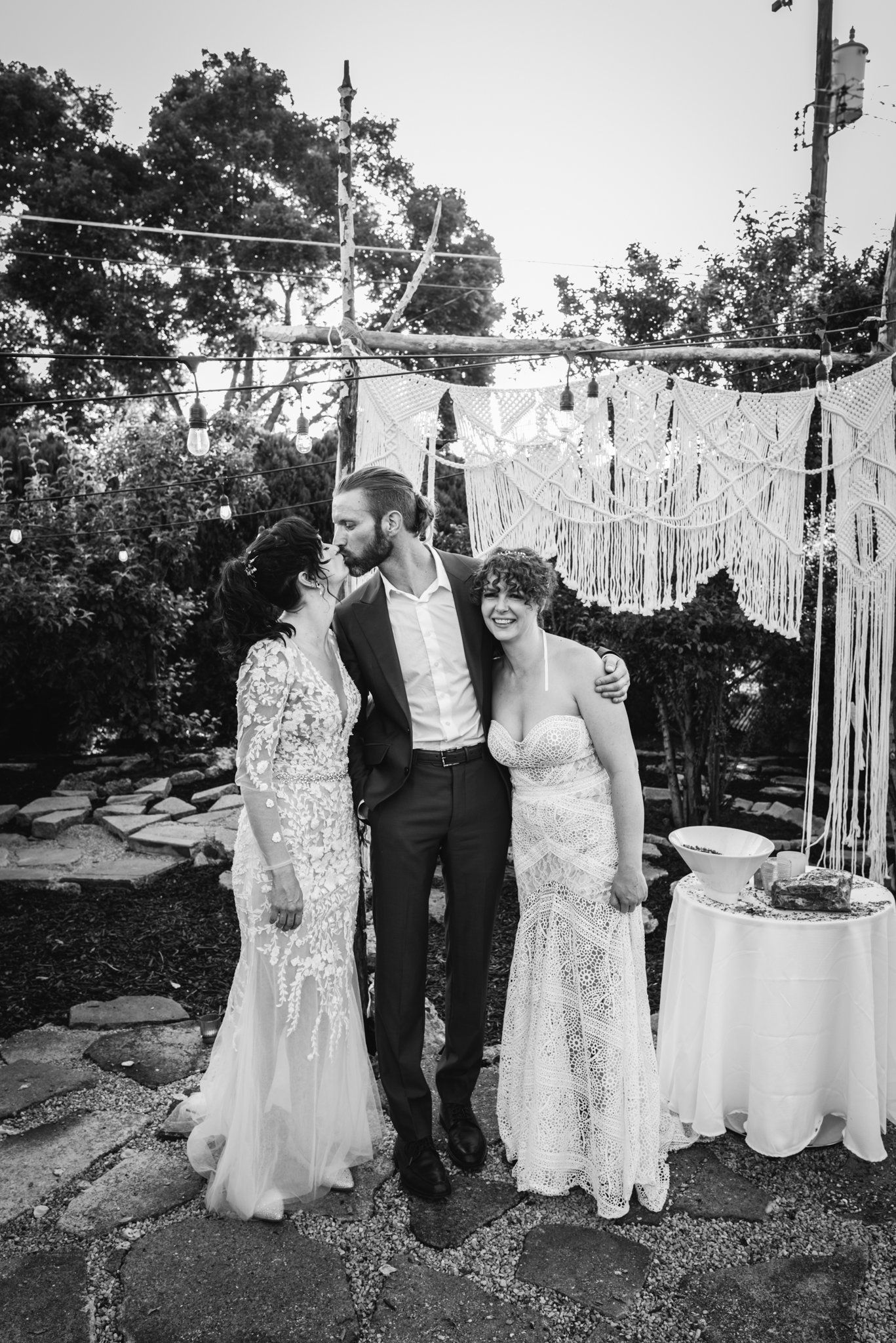 Pamela, Henry, and Amanda's Throuple Wedding by Silk + Salt Photography