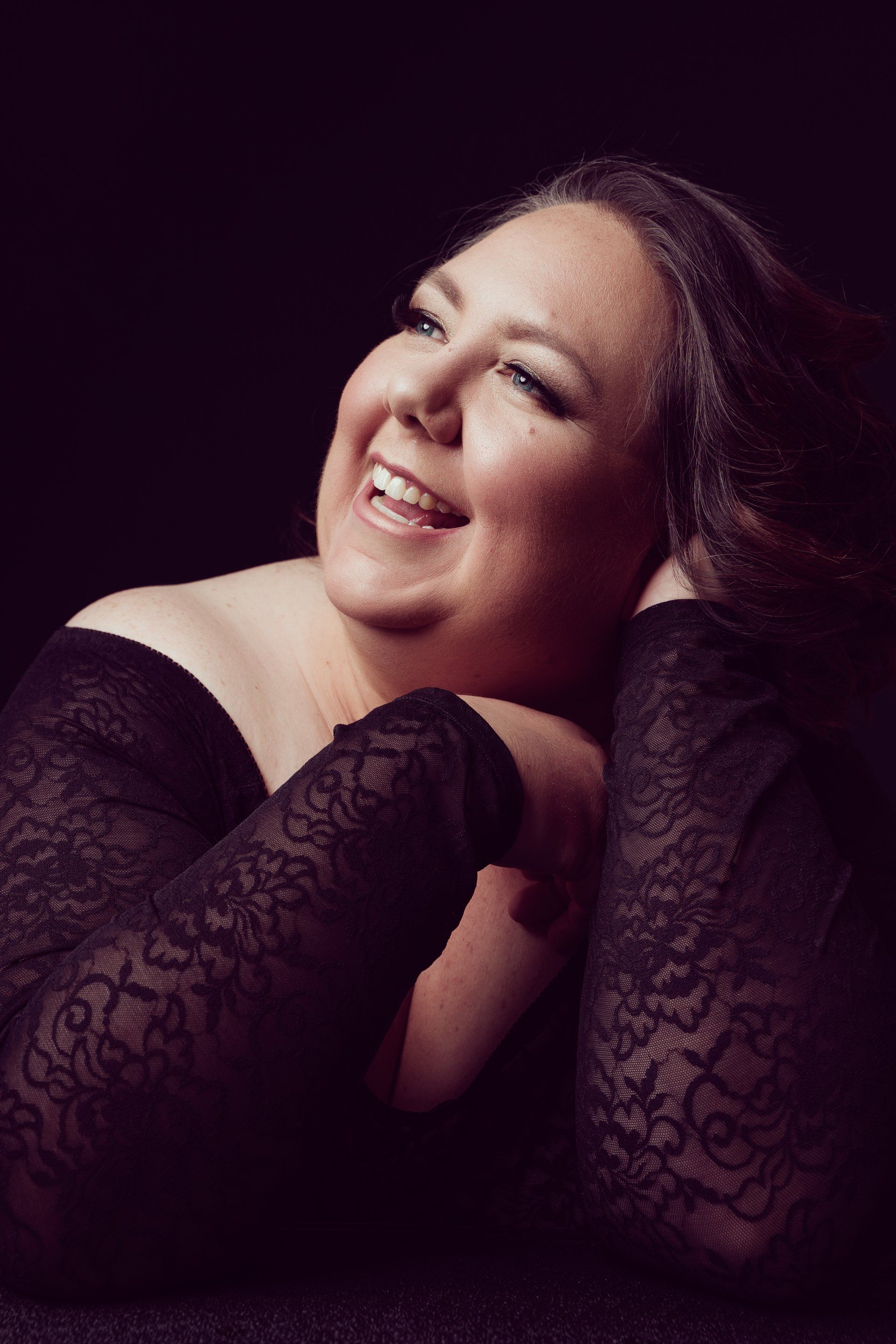 color portrait of woman smiling
