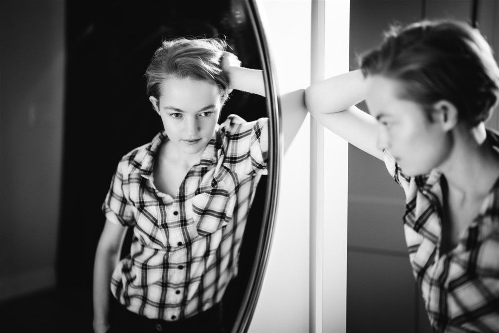 black and white portrait Salt Lake city Utah