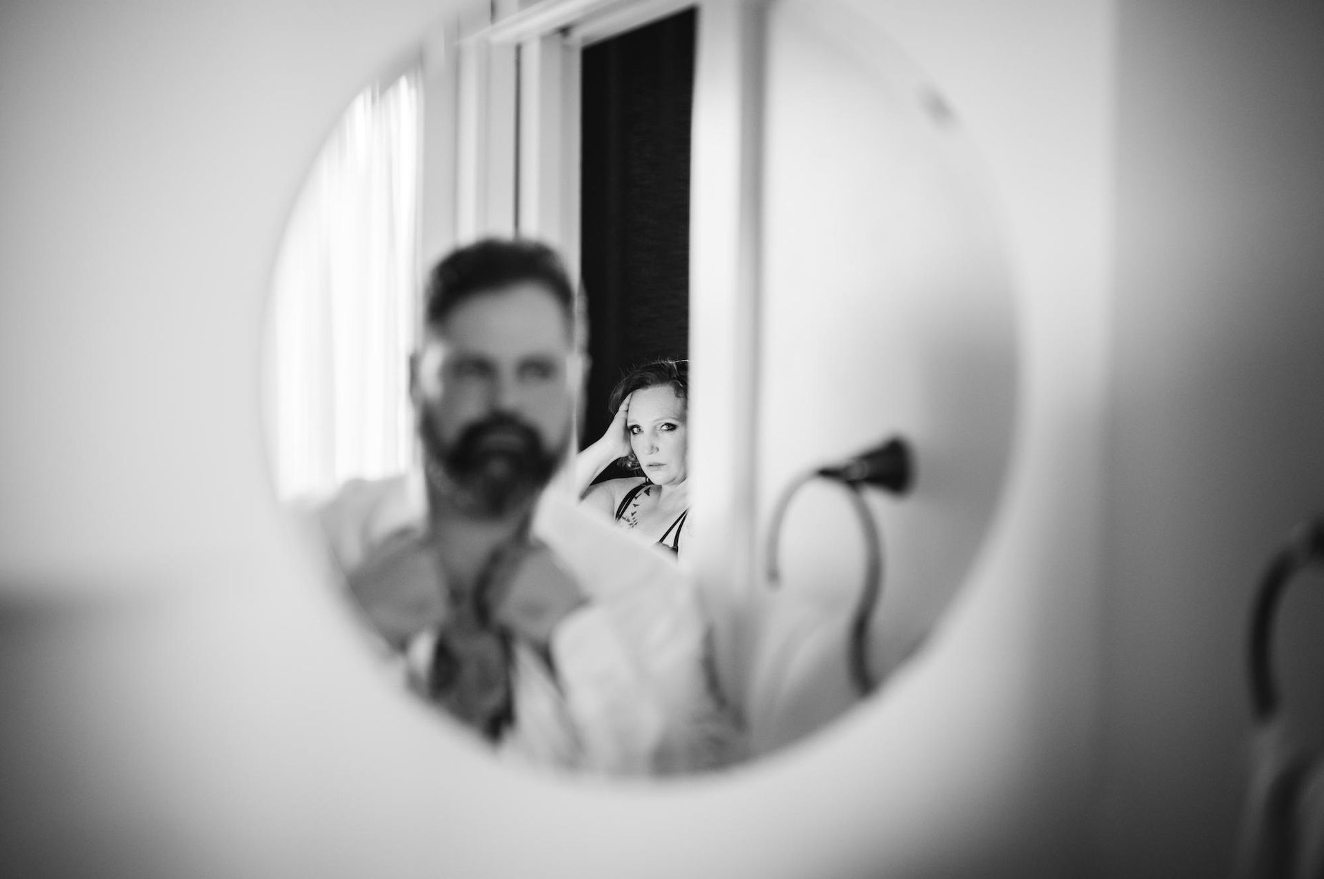 the best photography in ogden woman and man in the mirror