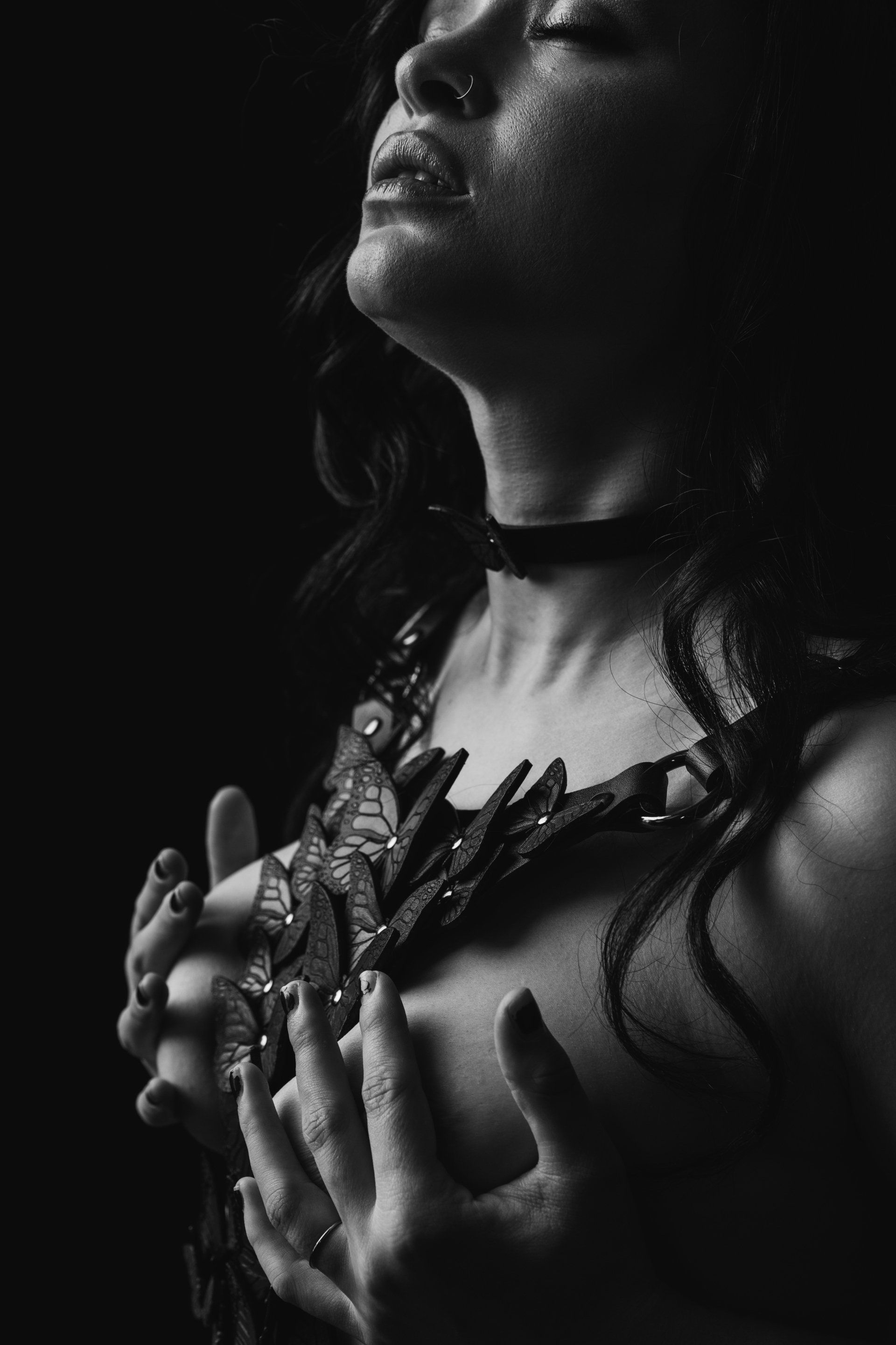 sexy photoshoot black and white